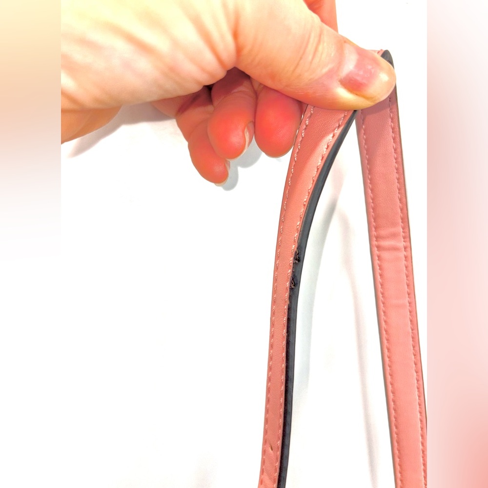 GUESS | Pink Gingham Tweed Crossbody Bag with Leather Trim - Picture 14 of 17